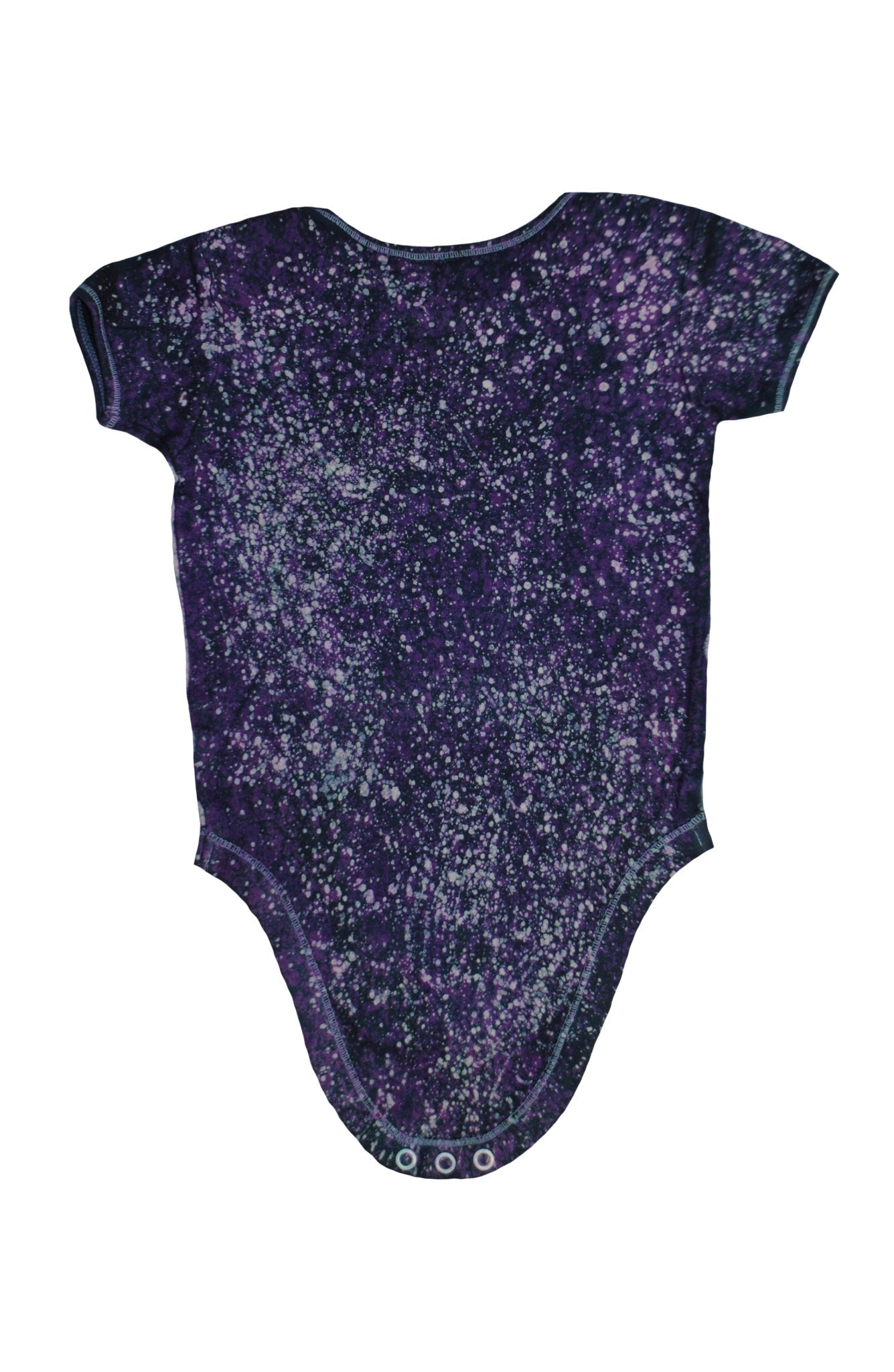 Close-up of blue alligator onesie showing batik patterns and details