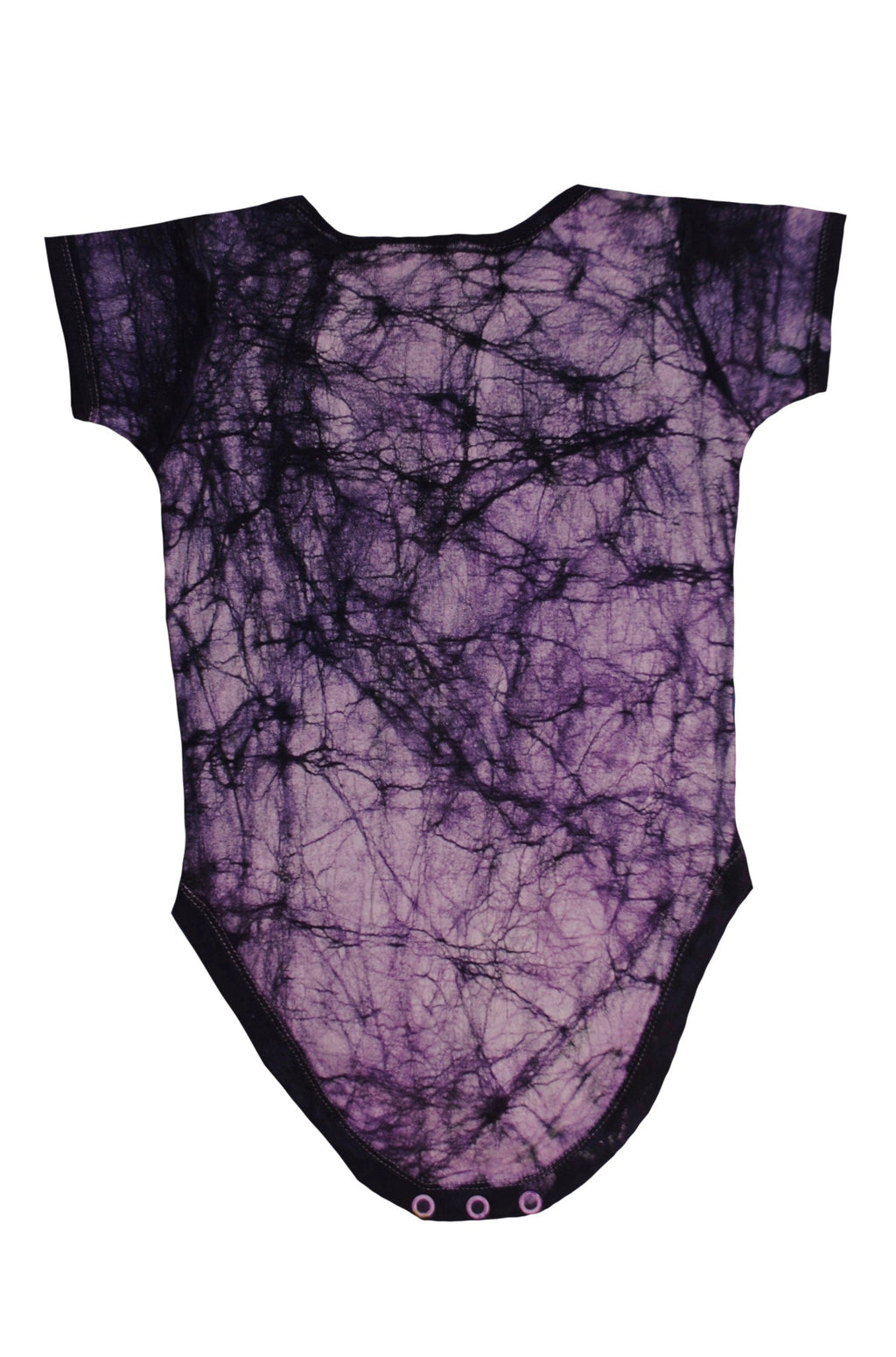 Close-up of blue fish onesie showing batik patterns and details