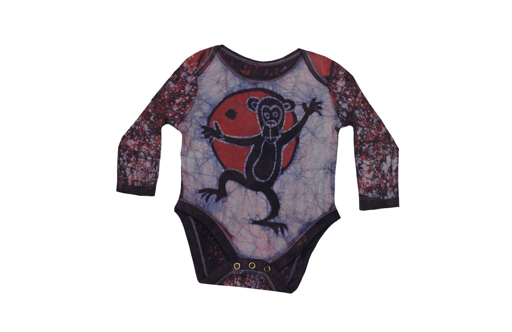 Red Blue Monkey Curious Onesie