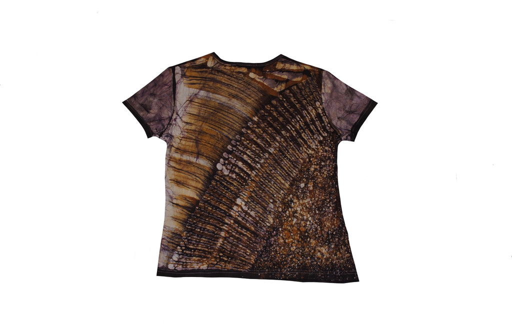 SmileGiver Batik kids Orange Elephant Moon T-shirt batik, back view.