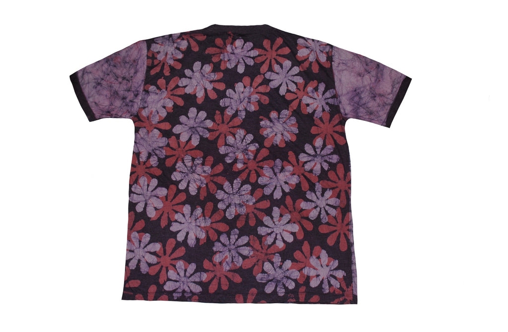 SmileGiver Batik adult Light Purple Elephant T-shirt batik, back view.